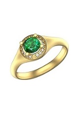 handsome diamond natural emerald baby birthstone ring